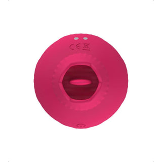 Featuring an image of the 3.94-inch long Rose Licking Stimulator Toy Nipple Sucker Vibrator with waterproof construction.