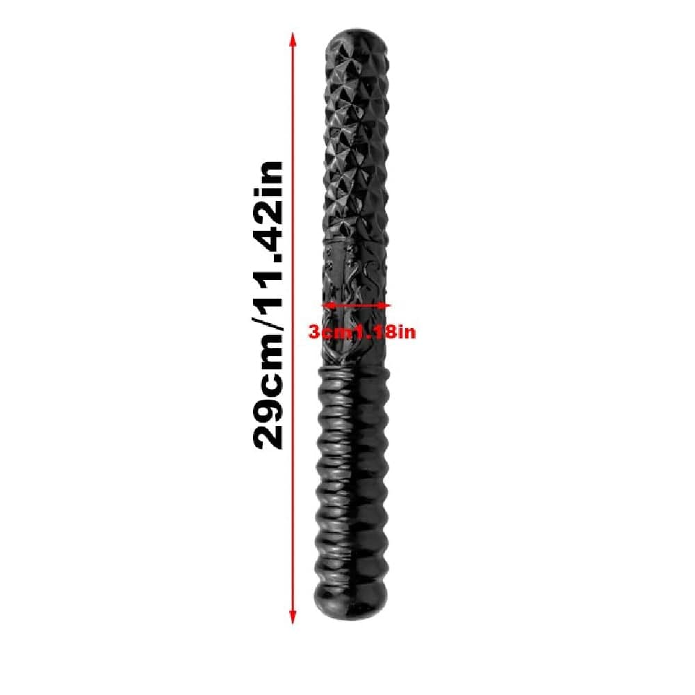 What you see is an image of Double Ended Dragon Samurai 11 Inch Ribbed Toy, a durable PVC dildo with intricate textures for ultimate pleasure and a samurai-inspired design.