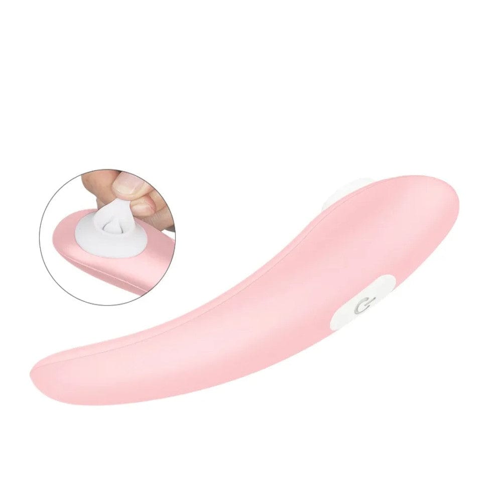 Featuring an image of Chic Tit Toy Portable Stimulator Vibrator Nipple Sucker in champagne and pink colors