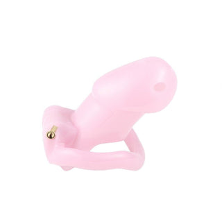 Presenting an image of Pink Slick Tiny Silicone Cock Cage for maximum comfort