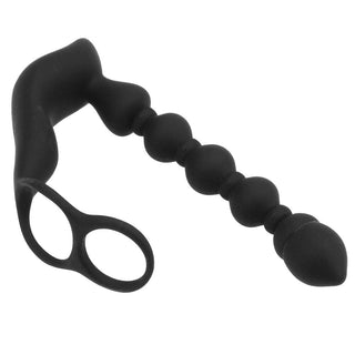 Check out an image of Double Lock Ring Butt Plug with a built-in rechargeable vibrator for hands-free delight.