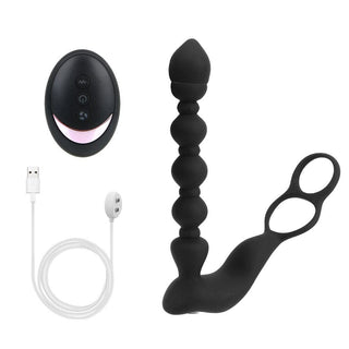 You are looking at an image of Double Lock Ring Butt Plug measuring 7.28 inches in length for deep sensations.