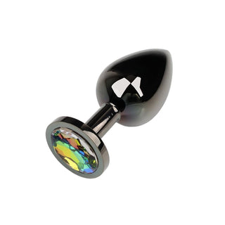 Displaying an image of the Gunmetal Cute Rainbow-Colored Jewel Metal 3pcs Anal Training Set plugs, designed for safety, comfort, and a thrilling experience.