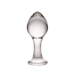 This is an image of 3 Piece Transparent Pyrex Glass Plug Anal Trainer Set For Men, a pinnacle of pleasure and safety with resistance to high heat for sterilization.