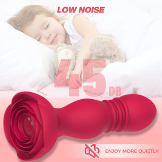 Thrusting Rose Plug in pink color, designed for elegance and comfort during use.