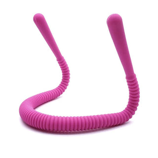 This is an image of the Silicone Pussy Spreader, available in purple color with adjustable clamps for a comfortable squeeze.