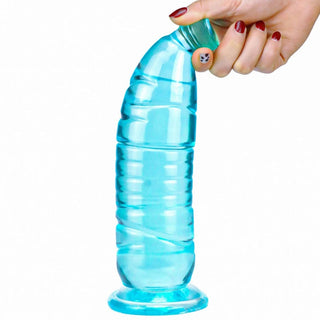 Black Water Bottle Plug Toy made of non-porous PVC material for hygiene and longevity.