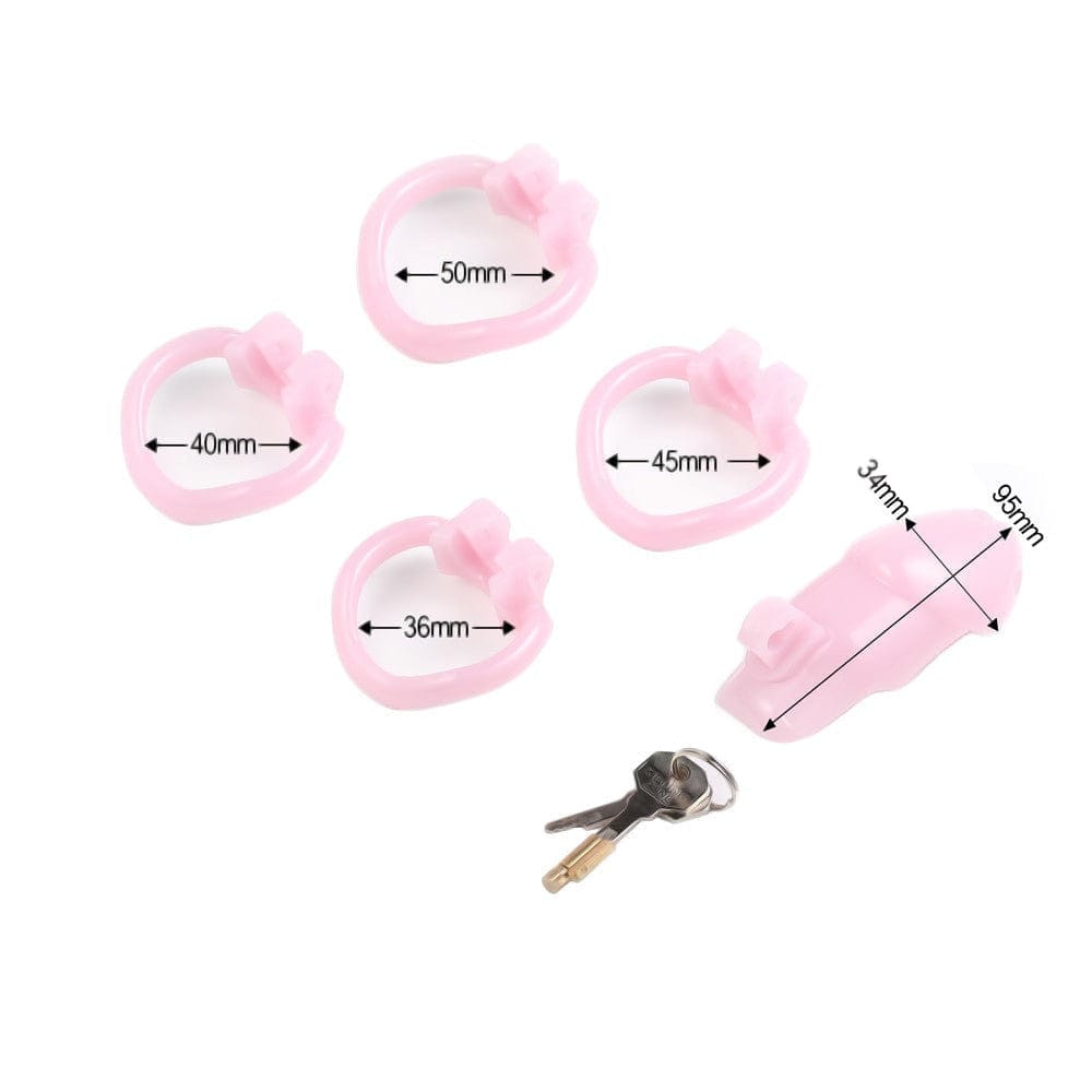 Observe an image of Pink Slick Tiny Silicone Cock Cage for secure stimulation