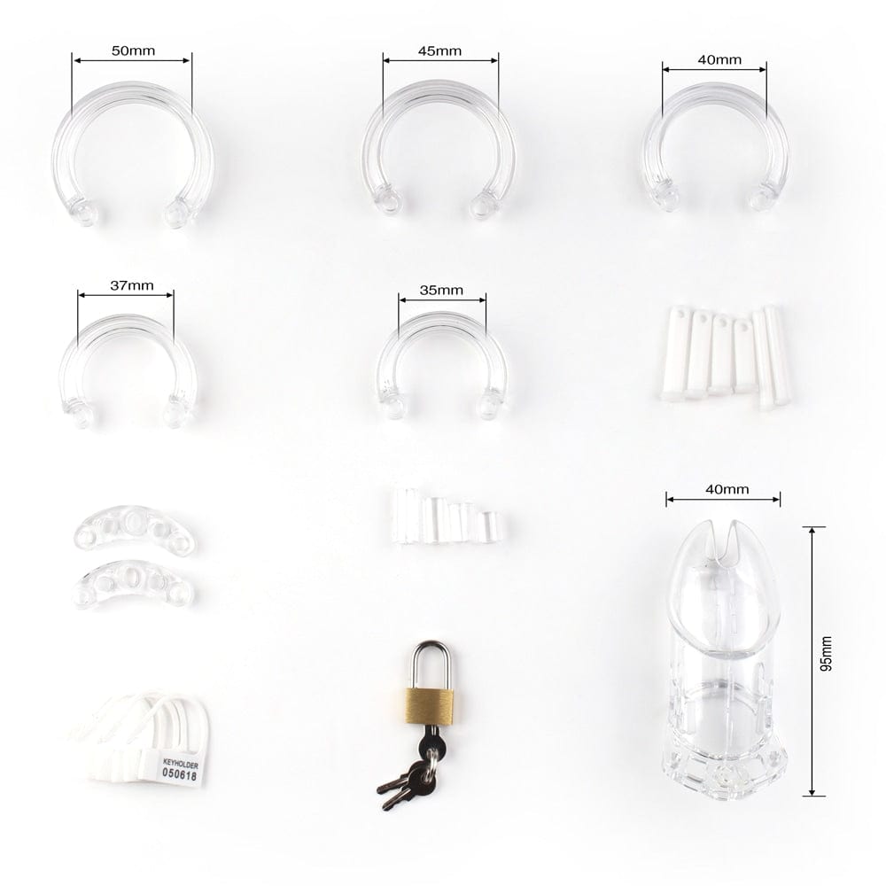 Feast your eyes on an image of Cum Spectator Resin Cage, a durable and comfortable chastity device crafted from high-quality resin, offering a balance of confinement and release.