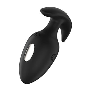 A close-up image of the premium, body-safe silicone material of Thunderbolt Silicone Bluetooth Anal Vibrator Butt Plug for Men Beginner Training Kit.