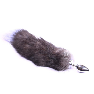What you see is an image of 18 White Tip Princess-Type Dark Cat Tail Plug with a 18 long tail.