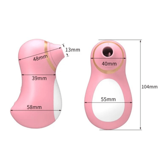 Dimensions of Sleek 3-in-1 Toy Nipple Sucker Vibrator Stimulator for precise stimulation.