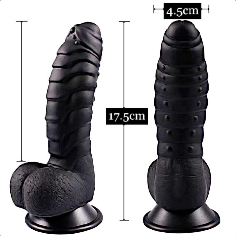 Observe an image of Dinosaur Dragon 7 Huge Thick Monster Silicone Animal Dildo For Women designed to hit the G-spot and prostate.