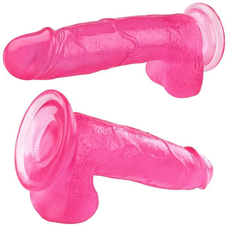 Flexible lifelike dildo with textured bumps and grooves for intense stimulation