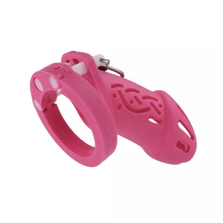 Featuring an image of a Standard Size Flexible Silicone Ornament Sissy Silicone Cage with inner length of 2.68 and inner diameter of 1.35.