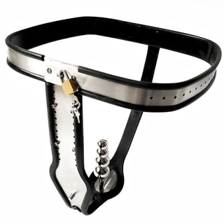 Feast your eyes on an image of Total Submission Female Chastity Belt with silicone lining for comfort