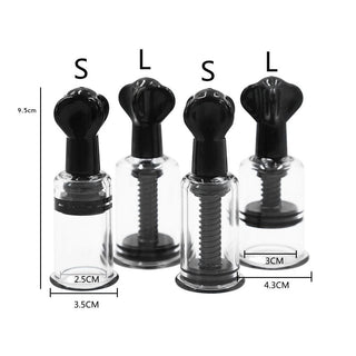 Presenting an image of Black Manual Toy Titty Suckers, compact in size for easy handling and maneuvering.