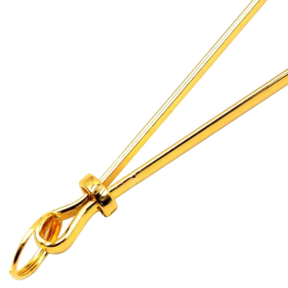 Presenting an image of Golden Nipple Clamps for Couples, easy to use and clean with mild soap and warm water, promising years of thrilling sensations for intimate play.