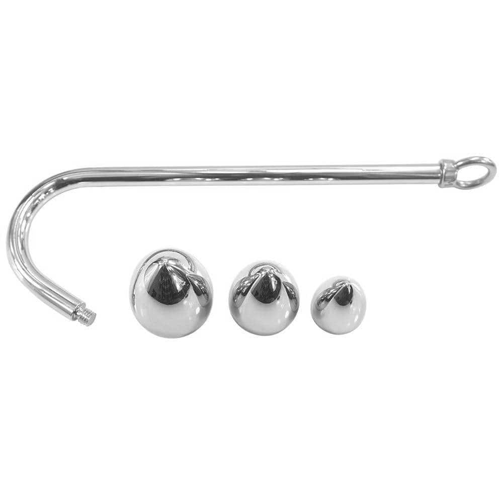 Metal Anal Hook With 3 Bead Sizes