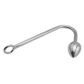This is an image of Metal Anal Hook With 3 Bead Sizes, offering three unique plug sizes for customizable playtime.