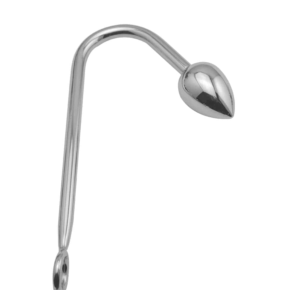 Pictured here is an image of Metal Anal Hook With 3 Bead Sizes, offering a balance of control and pleasure in BDSM play.