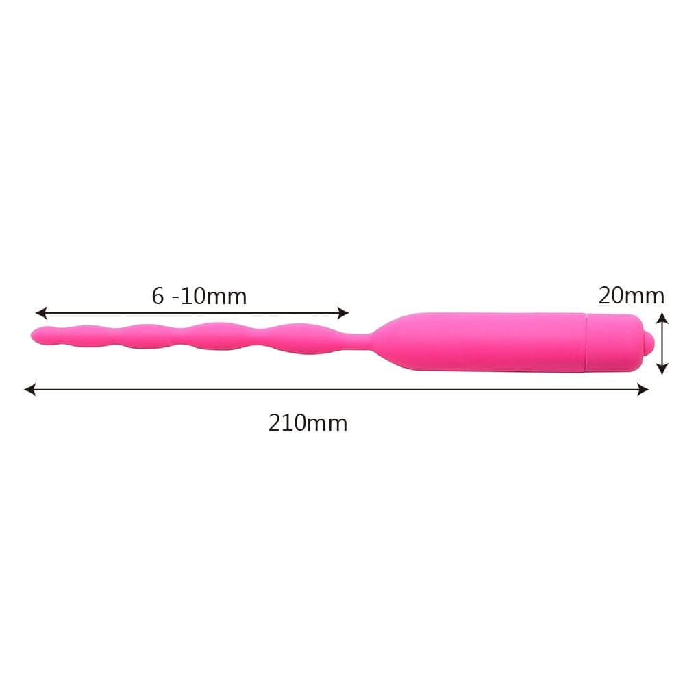 Hot Pink Vibrating Penis Plug Urethral Plug Sex Toy For Men