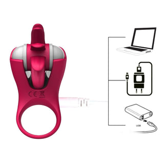 Intimate device for blissful stimulation in Rose Red color.