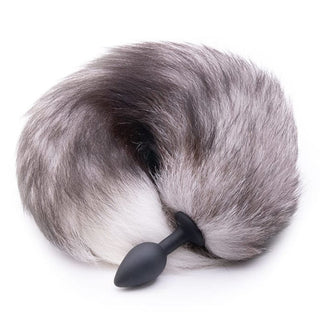 Feisty Greyback Fox Tail Plug 16 Inches Long