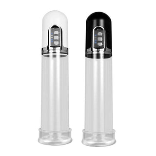 You are looking at an image of Thrusting Penis Vacuum Pump Auto Male Masturbator in black and white color options