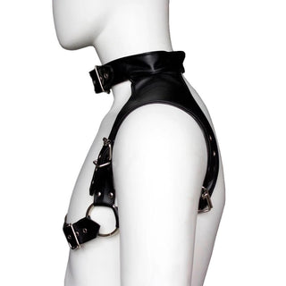 Unique chest harness design, an image of Leather Chest Strap Harness.