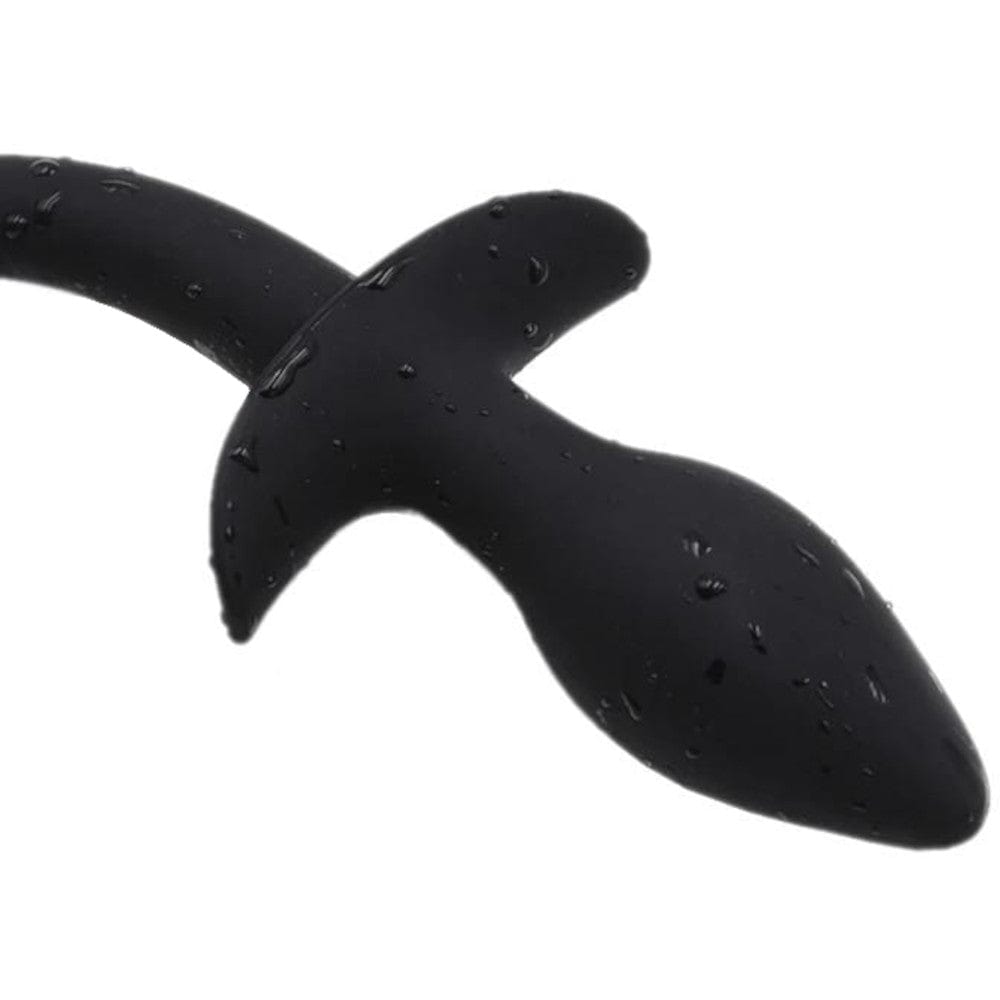 Presenting an image of Classic Black Silicone Dog Tail Plug 11 Inches Long made from premium silicone, safe, pleasurable, and easy to clean.