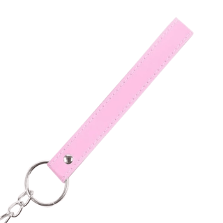 Take a look at an image of Cute Female Human Submissive BDSM Pet Collar Fetish leash with a metal chain length of 22.44 and a handle length of 6.5.