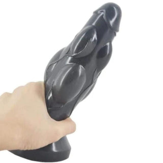 Image of Soft and Flexible Large 8 Inch Knot Dildo in flesh color with suction cup for versatile play.