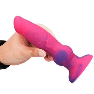 This is an image of a realistic dog penis design on the Waterproof Animal Werewolf Dog Silicone Knot Dildo With Suction Cup.