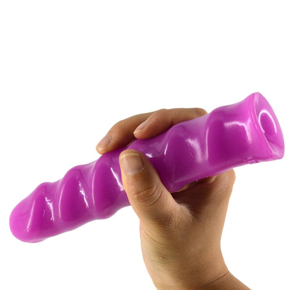 Erotic Flexible Spiked Ribbed Corkscrew 6.9" Fantasy Dildo