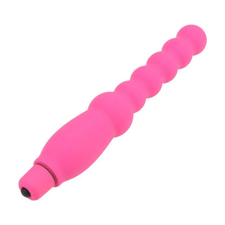This is an image of Buzzing Anal Wand with a total length of 7.28 inches and bead widths ranging from 0.83 to 1.14 inches.