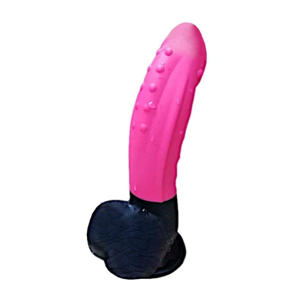 What you see is an image of Futuristic Colored Dragon Dildo With Suction Cup with a width of 1.57 inches.