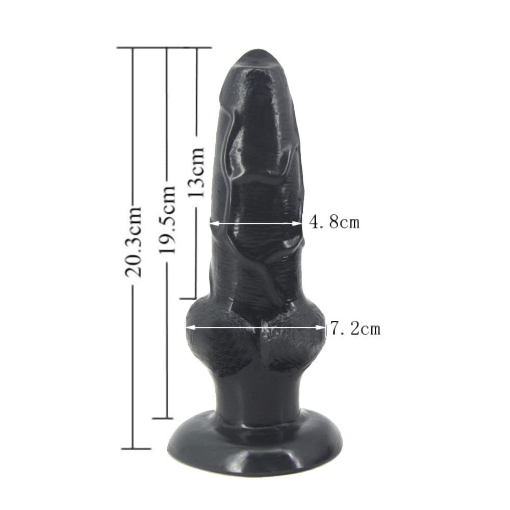 Animalistic 7" Knotted Dog Dildo With Suction Cup