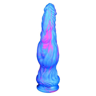 An image showcasing the Knotted Werewolf Dildo with an insertable length of 9.05 inches and full length of 9.84 inches.