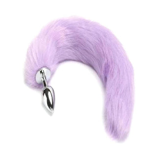 A picture of Stunningly Sexy Fox Tail Plug 18 Inches Long made of stainless steel and faux fur.
