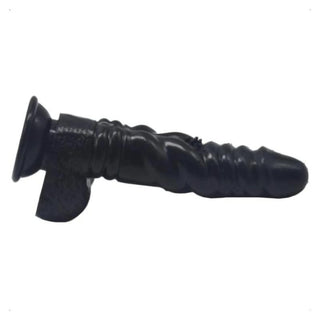 You are looking at an image of the 8.3-inch long Winding Ribbed Stimulator 8 Inch Knot Dildo