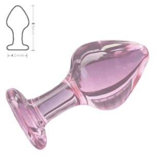 Displaying an image of Pink Crystal Glass Plug 3 Piece Anal Training Set offering a symphony of sensations for a truly sinful delight.
