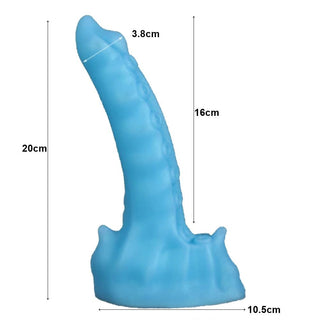 Check out an image of a pastel colored tentacle sex toy stimulating all the right spots for pleasure.