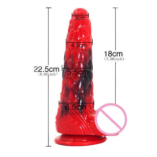 Image of Ferocious Red Animal Knotted Sex Toy - Collection of various ferocious red animal knotted sex toys in different shapes and sizes.