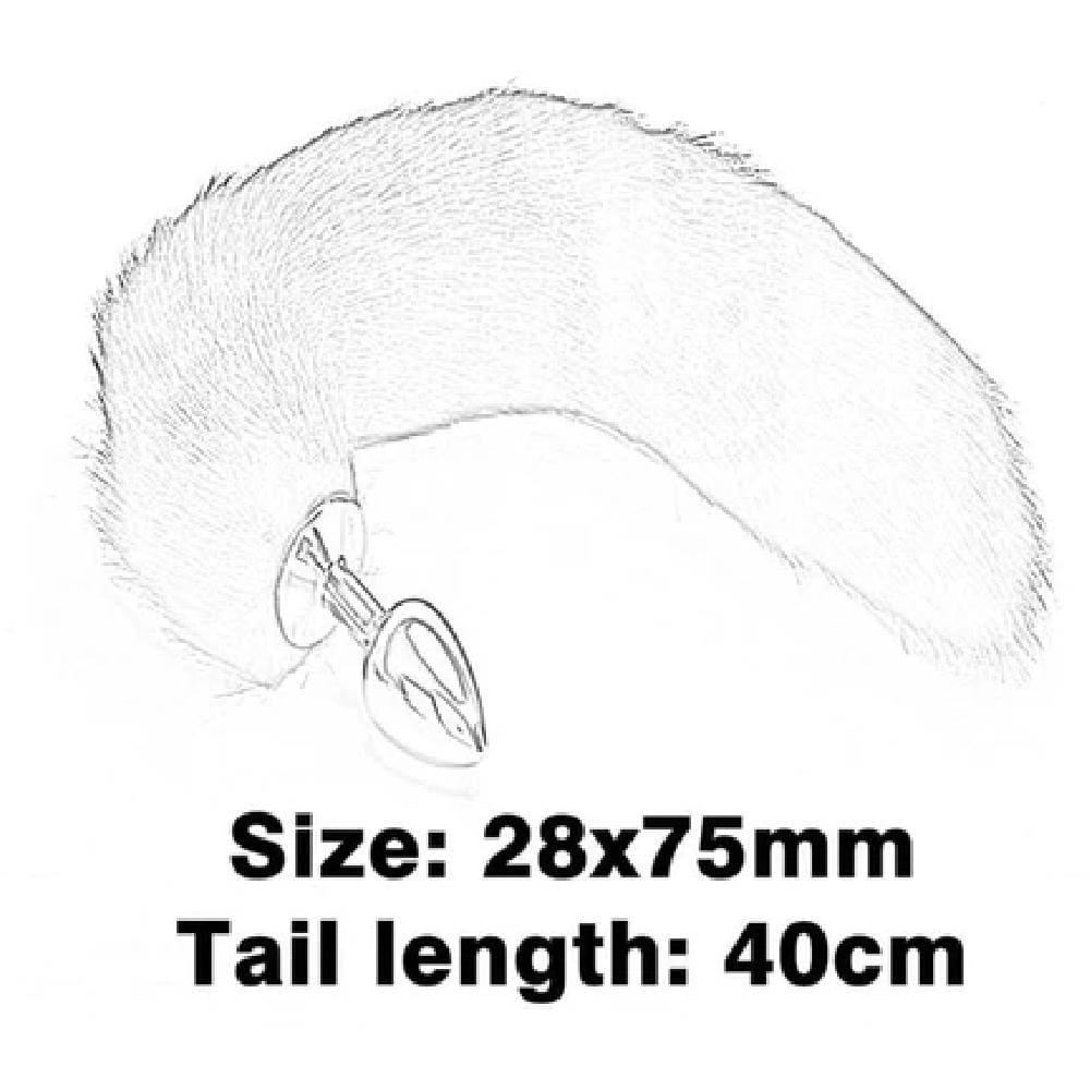Here is an image of Stunningly Sexy Fox Tail Plug 18 Inches Long, a perfect accessory for pet play enthusiasts.