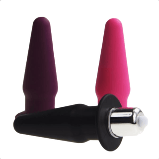 Vibrating plug in black color - Silicone Jelly Ass Toy.