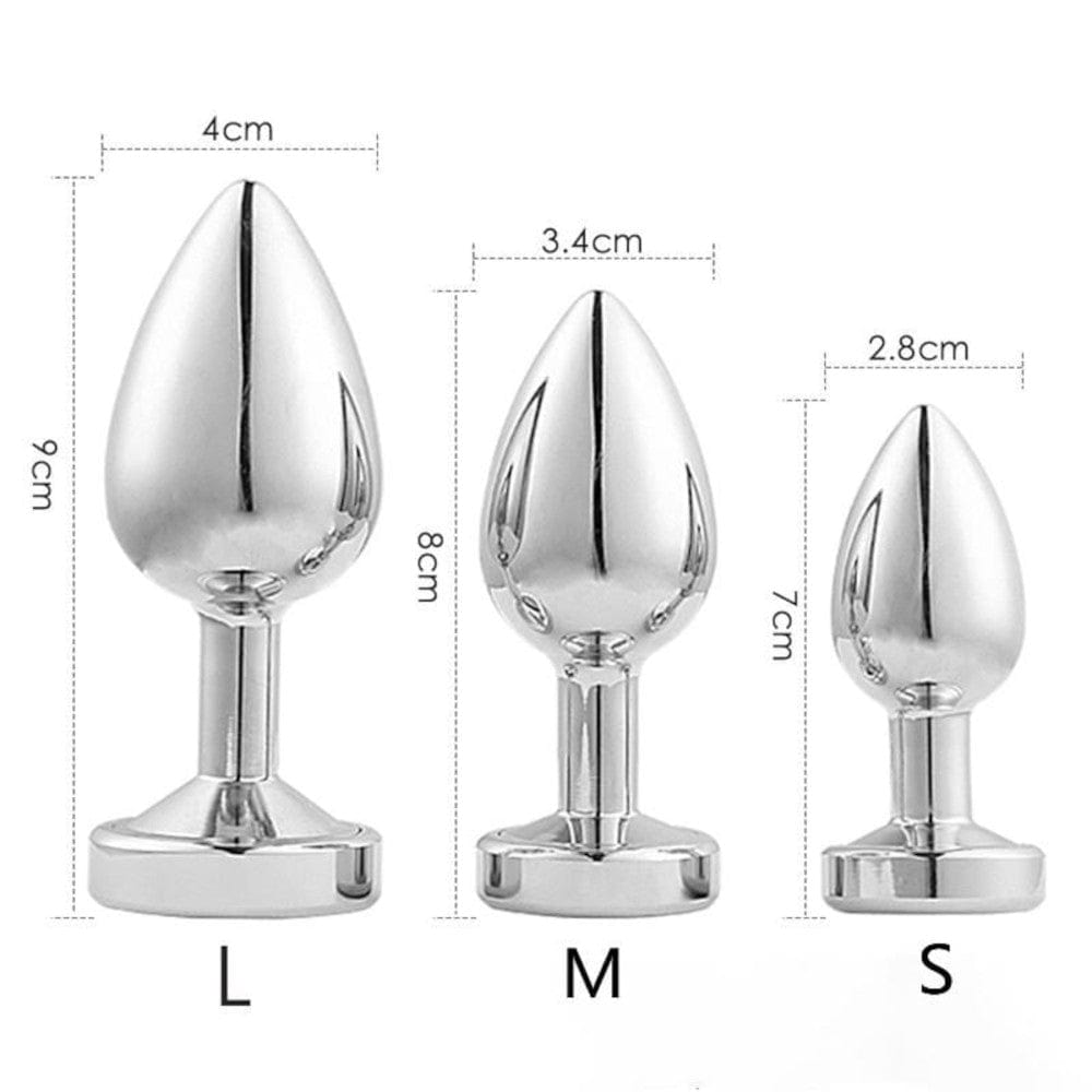 You are looking at an image of Light Up Princess Jewel Anal Toy Set Trainer Men Beginner with dimensions and specifications listed.