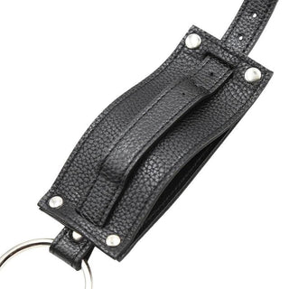 This is an image of the G-String Fulfillment Double Ended Strap On with specific dimensions and materials for a fulfilling experience.