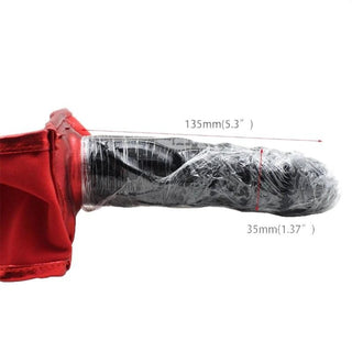A visual of Elastic Briefs with a skin-like texture silicone dildo for comfort and stimulation.