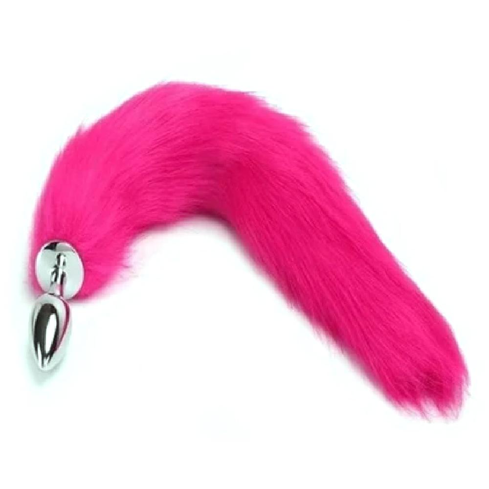 Flirty Fox Tail Cat Tail 16 Inches Long Plug featuring a 16-inch length, including a 2.72-inch butt plug and a 13.82-inch tail.